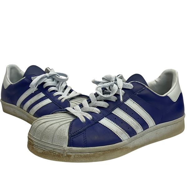 【曜日割引対象外】 アディダス adidas 90's 96年製 スーパースター メンズ靴 スニーカー ブルー 26.5cmサイズ 201-shoes1514 VB