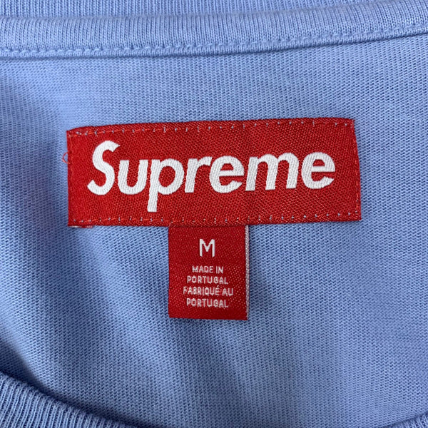 シュプリーム SUPREME Small Box l/s tee ロンT ブルー Mサイズ 201MT-4319