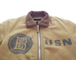 フリーホイーラーズ FREEWHEELERS NAVY FLYING JACKET  37J1 MACH KNOCKERS ネイビーフライングジャケット マッハノッカーズ 38 ジャケット ベージュ 103MT-3127