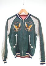 フラットヘッド THE FLAT HEAD リバーシブルキルティング 刺繍 スカジャン ジャケット Sサイズ 103MT-3345