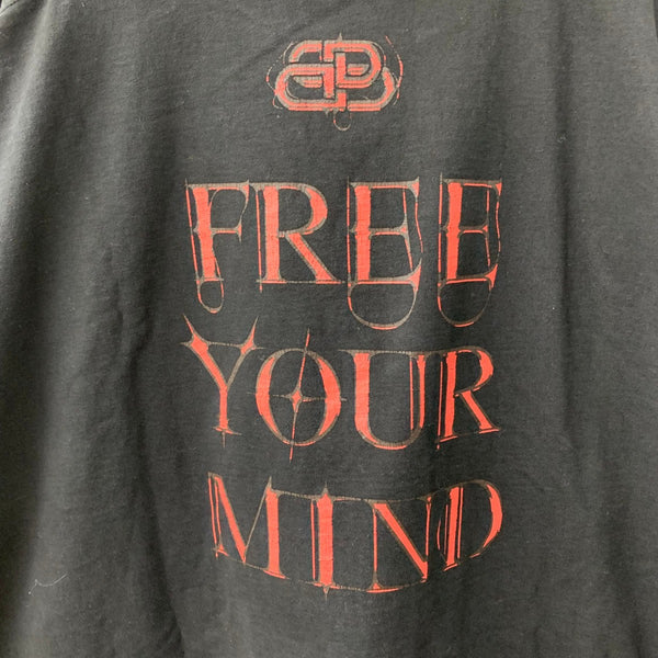 バレンシアガ BALENCIAGA 20AW Free Your Mind フリーユアマインド ハイネック ロングスリーブ ロンT ブラック Lサイズ 201MT-4811