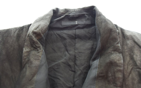 ユリウス JULIUS 13SS 7 Vandalism 7 ヴァンダリズム カバード ベスト ジレ ラムレザー 3 ベスト ブラック 103MT-2395