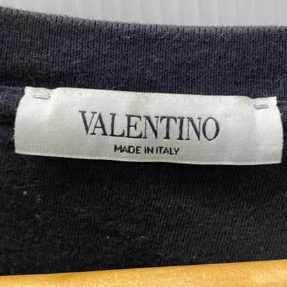 ヴァレンティノ VALENTINO  VLTNグリットプリントオーバーサイズTシャツ RV0MG01UUVC Tシャツ ブラック Lサイズ 201MT-3352