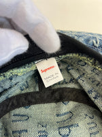 シュプリーム SUPREME 21SS Warp Jacquard Logos Denim Crusher ワープジャカードロゴ デニムクラッシャー バケットハット 帽子 メンズ帽子 ハット ブルー 101hat-183