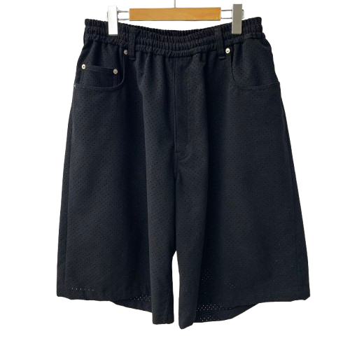 クーティープロダクションズ COOTIE PRODUCTIONS Punching Faux Suede Easy Shorts ハーフパンツ ブラック Lサイズ 201MB-1073