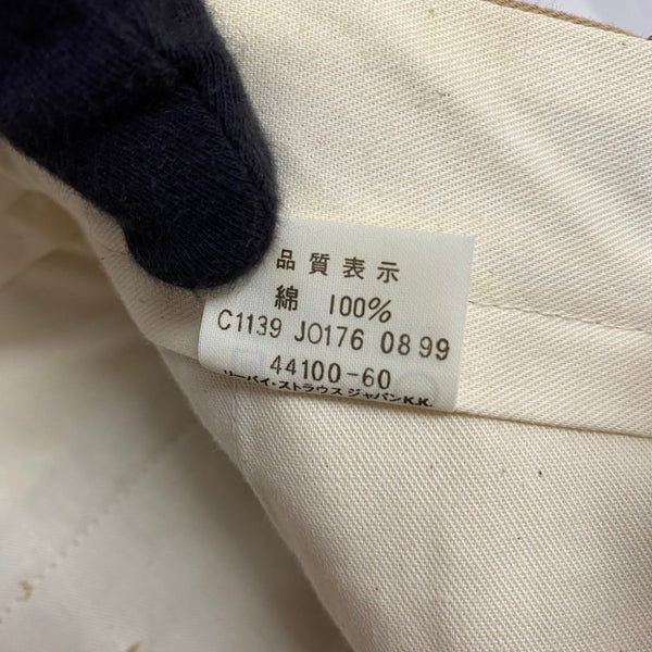 【曜日割引対象外】 リーバイス Levi's 90's 復刻 大戦モデル 日本製 デッドストック 44100-60 チノパン ベージュ 32×34サイズ 201MB-1098 VB