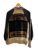 シェアースピリット SHARE SPIRIT HOMME シルク 総柄 ベロア スタジャン ジャケット マルチカラー Lサイズ 101MT-4979