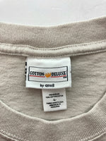 コットンデラックス COTTON DELUXE BY ANVIL  半袖 カットソー クルーネック  USA製 RN38619 Tシャツ プリント ベージュ Lサイズ 104MT-109