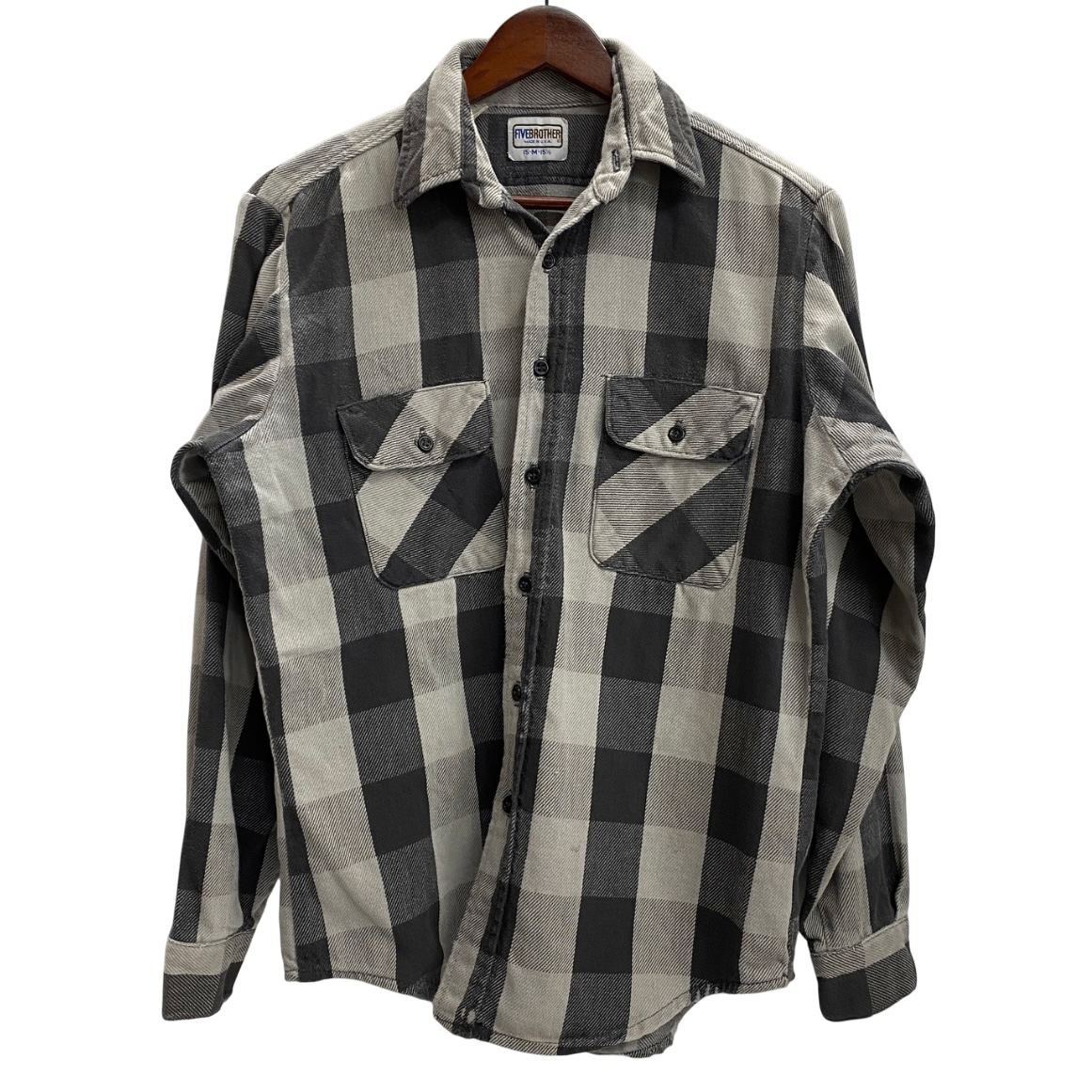 FIVE BROTHER 長袖ネルシャツ 15 M-15½ u*t様 FIVE BROTHER チェック柄長袖