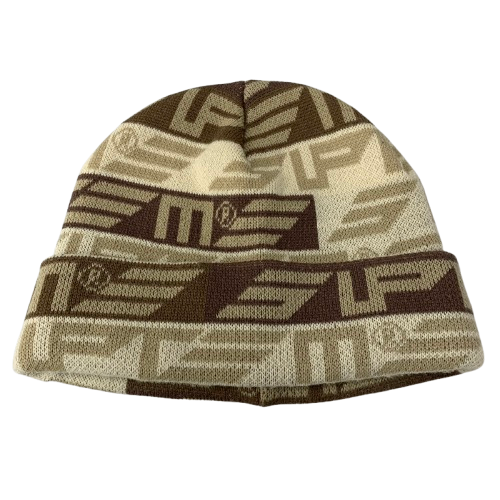 【中古】シュプリーム SUPREME Geo BeanieTan ビーニー 帽子 メンズ帽子 ニット帽 ブラウン 201goods-736