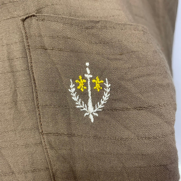 【曜日割引対象外】 ヴィンテージ vintage 60's 60s 60年代 CAMPUS レーヨンギャバジン 長袖シャツ ブラウン Mサイズ 201MT-3575 VB
