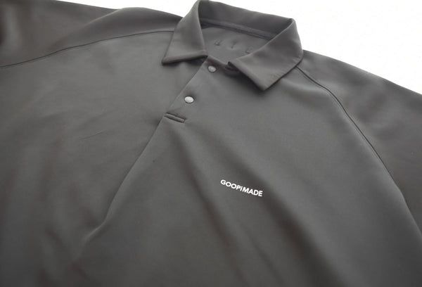 グーピーメイド GOOPiMADE Polo Shirt ロゴ プリント オーバーサイズ ポロシャツ 2 半袖シャツ ブラック 103MT-2835