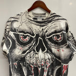 【曜日割引対象外】 ヴィンテージ vintage 90's skull tee タグ無し Tシャツ ホワイト 201MT-4685 VB