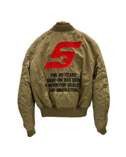 スナップオン Snap-on ナイロン 刺繍 プロテクター MA-1 ボンバージャケット バイカー ツーリング バイク 緑 ライナーセット S015111W ジャケット カーキ Mサイズ 101MT-5282