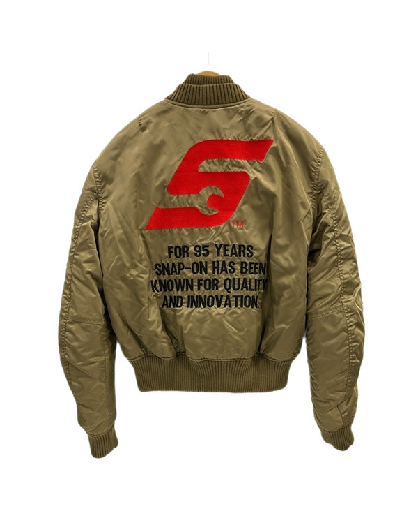 スナップオン Snap-on ナイロン 刺繍 プロテクター MA-1 ボンバージャケット バイカー ツーリング バイク 緑 ライナーセット S015111W ジャケット カーキ Mサイズ 101MT-5282
