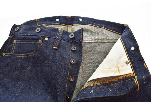 リーバイス Levi's 201 No.2 DENIM DEAD STOCK デッドストック 1920年モデル 復刻 555 バレンシア 工場 99年製 LVC リネンパッチ 青耳 20201-0020 デニム ブルー W33L36 103MB-598