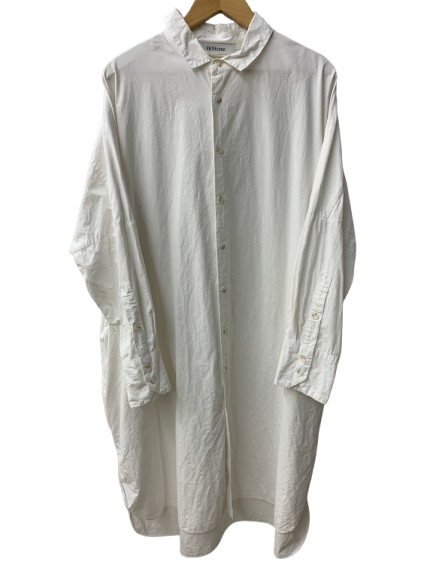 ヴェリテクール Veritecoeur ロングシャツ 長袖シャツワンピース ST-106 長袖シャツ ホワイト フリーサイズ 201LT-420