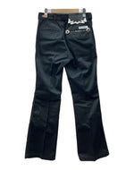 トーガ TOGA ARCHIVES × Dickies ディッキーズ 21AW Flare Pants フレア パンツ ジップフライ ワーク ウエスタン ブーツカット メタル スタッズ 黒 ロゴ TC12-FF521 ボトムスその他 ブラック サイズ 46 104MB-266