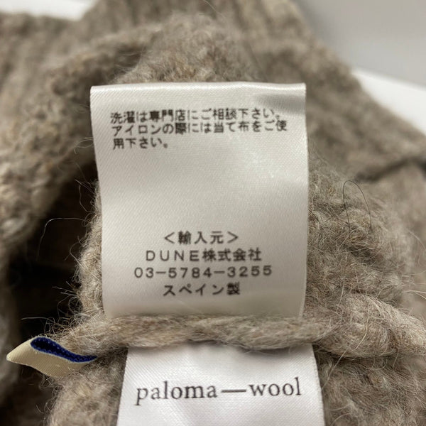 パロマウール palomawool オフショルダーニット セーター ベージュ Sサイズ 201LT-369