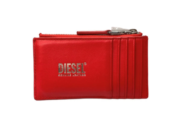 ディーゼル DIESEL FRAGMENT CASE フラグメント ケース Dロゴ ミニ 財布 カード コイン 赤 財布・ケース クレジットカードケース ロゴ レッド 104W-20