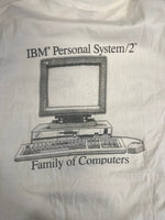 ヴィンテージ vintage MIDA IBM Personal System/2 企業Tシャツ 白 プリントTシャツ US古着 Tシャツ ホワイト Lサイズ 101MT-4677