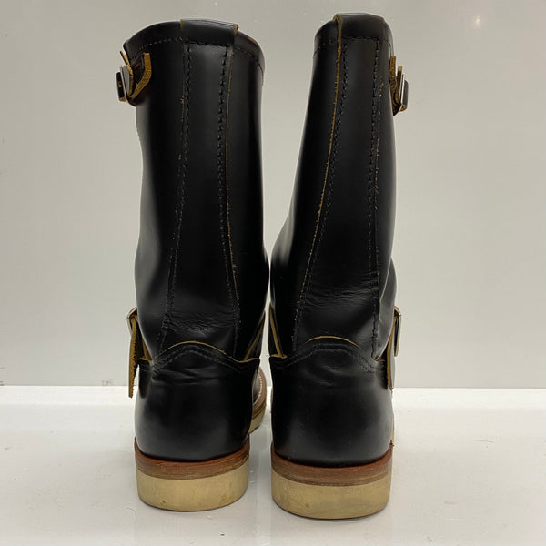 【曜日割引対象外】 レッドウィング RED WING Engineer Boots クロンダイク 茶芯 Vibramソールカスタム 9268 メンズ靴 ブーツ エンジニア ブラック 26.5cmサイズ 201-shoes1588 VB