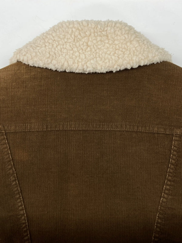 ラングラー Wrangler RANCH COAT ランチ コート 裏ボア コーデュロイ ボタン アウター ジャケット Wrange Coat 茶 ジャケット ロゴ ブラウン Sサイズ 104MT-1715