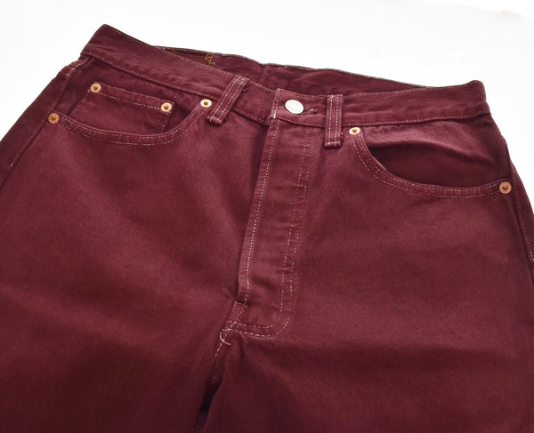 リーバイス Levi's 90's 90年代 米国製 USA カラーデニムパンツ ワインレッド 32 34 201-0651  デニム 32 103MB-688