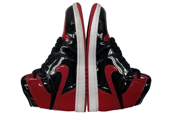 ナイキ NIKE 21年製 AIR JORDAN 1 RETRO HIGH OG PATENT BRED エア ジョーダン レトロ ハイ パテント ブレッド AJ1 シューズ 赤 黒 555088-063 メンズ靴 スニーカー ブラック 28.5cm 104S-995