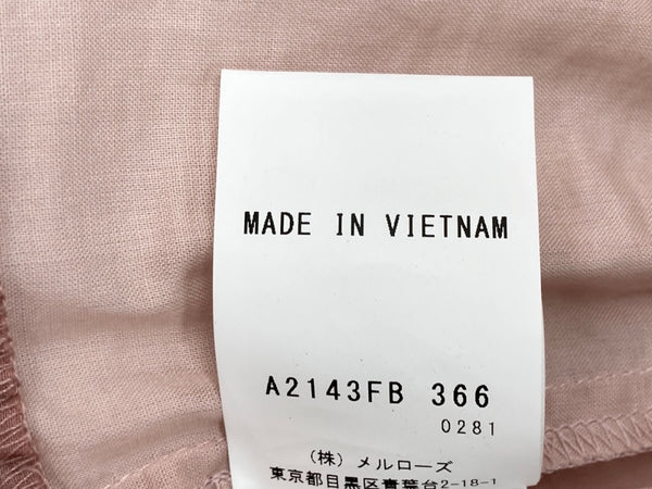 ピンクハウス PINKHOUSE 24AW ローズレース使い ブラウス スクエアネック 姫袖 フリルスリーブ リボン ミニサテン ピコフリル レース  コットン 綿 ロリータ ゴスロリ PINK A2143FB 366 長袖 花 ピンク 104LT-244