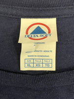US US古着 00’s DELTA Morton salt パロディ DON'T BE SALTY BITCH 企業物 XL Tシャツ ネイビー LLサイズ 101MT-4301