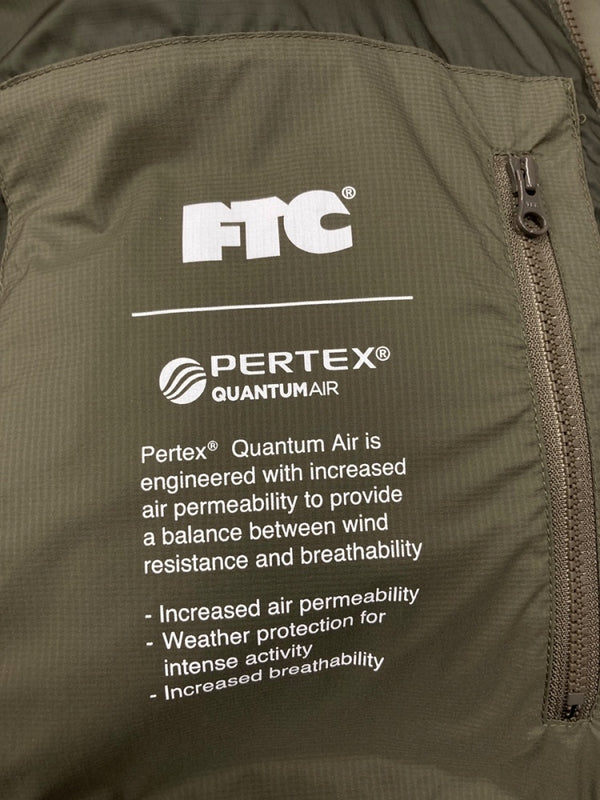 エフティーシー FTC PERTEX DOWN JACKET パーテックス ダウン ジャケット OUTER アウター KHAKI 緑 GREEN グリーン FTC022AWJ18 ジャケット ワンポイント カーキ Lサイズ 104MT-683