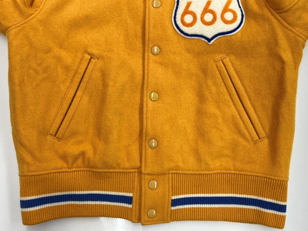 ヒステリックグラマー HYSTERIC GLAMOUR STADIUM JACKET スタジアム ジャケット スタジャン ワッペン アウター 黄 2AB-2930 ジャケット ロゴ イエロー Fサイズ 104MT-2124