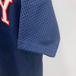 ステューシー STUSSY ベースボールシャツ 半袖シャツ ネイビー Lサイズ 201MT-3907