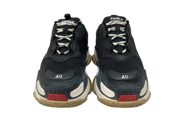バレンシアガ BALENCIAGA ジャンク品 Triple-S Trainers トリプル エス トレーナー トリエス ダッド シューズ 40 黒 533882 メンズ靴 スニーカー ブラック 26.5cm 104S-914