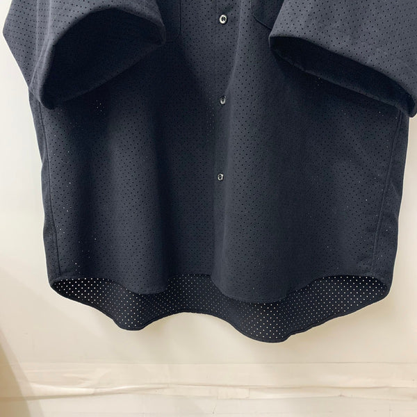 クーティープロダクションズ COOTIE PRODUCTIONS Punching Faux Suede Work Shirt 半袖シャツ ブラック XLサイズ 201MT-4402