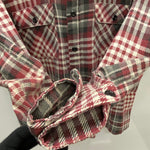 【曜日割引対象外】 ヴィンテージ vintage Sears 70's プリントネルチェックシャツ 長袖シャツ レッド 201MT-4675 VB