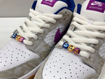 ナイキ NIKE 23年製 × RAYSSA LEAL ライッサ レアウ SB DUNK LOW PRM RL ダンク ロー ローカット シューズ 白 紫 FZ5251-001 メンズ靴 スニーカー ホワイト 29cm 104S-870