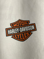 ハーレーダビッドソン Harley-Davidson バーアンドシールドロゴ No.1 RWBロゴ LIVE FREE RIDE FREE 袖プリント 両面プリント XL ロンT ホワイト LLサイズ 101MT-4539