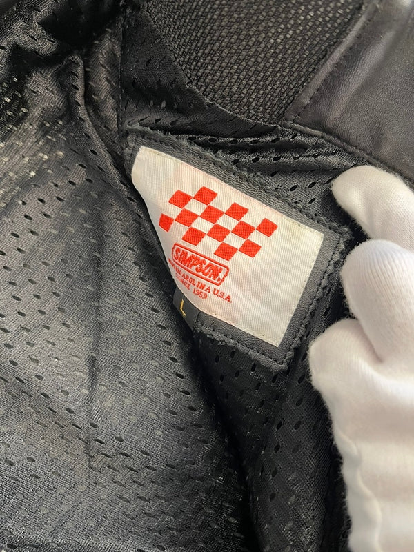 シンプソン SIMPSON 本皮 レザーパンツ バイカーパンツ ツーリング バイク用品 黒  ボトムスその他 ブラック Lサイズ 101MB-778