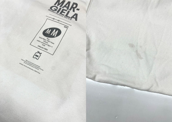 メゾンマルジェラ Maison Margiela 19AW OVERSIZE SWEATSHIRT オーバーサイズ スウェットシャツ クルーネック 長袖 白 S50GU0101 S25405 サイズ 44 スウェット プリント ホワイト 104MT-2210