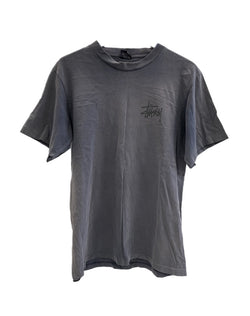 ステューシー STUSSY 90s 90's OLD STUSSY 紺タグ USA製 ドラゴン プリントTシャツ シングルステッチ サンフェード 鬼フェード 紺 Tシャツ ネイビー Lサイズ 101MT-5323