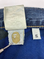 アベイシングエイプ A BATHING APE Milo Face Denim Pants マイロ フェイス デニム パンツ ジーンズ 紺 プリント デニム ネイビー Sサイズ 104MB-370