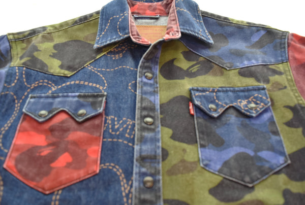 ア ベイシング エイプ A BATHING APE Levi’s リーバイス BAPE CAMOトラッカージャケット ジャケット マルチカラー Sサイズ 103MT-3176