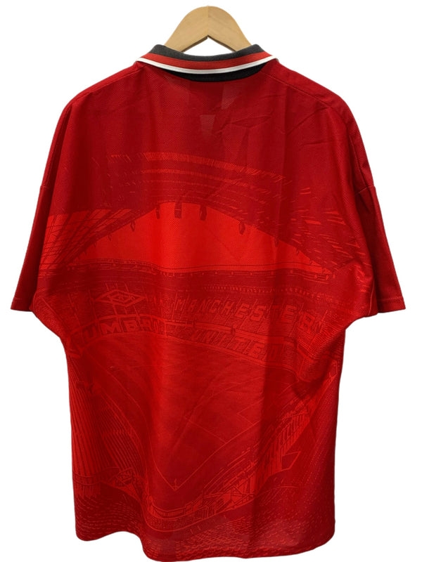 アンブロ UMBRO マンチェスターユナイテッド ゲームシャツ サッカー フットボール 半袖カットソー レッド XLサイズ 201MT-3805