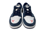 ナイキ NIKE 19年製 SB AIR JORDAN 1 LOW QS MIDNIGHT NAVY エア ジョーダン ロー ミッドナイト ネイビー AJ1 白 紺 CJ7891-400 メンズ靴 スニーカー ネイビー 25.5cm 104S-1028