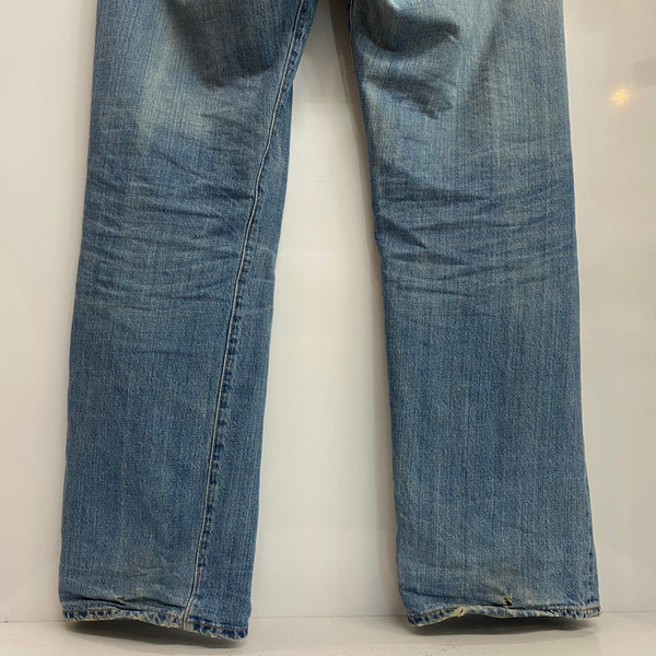 【曜日割引対象外】 リーバイス Levi's 00's 201 20's復刻 W38 USA製 バレンシア工場 555 青耳 20201-0128 デニム ブルー W38 L36サイズ 201MB-1212 VB