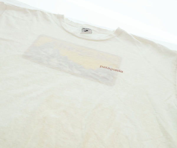 パタゴニア PATAGONIA 00s 00's Beneficial T's ロゴ バックプリント長袖Tシャツ ロンT ホワイト LLサイズ 103MT-2753