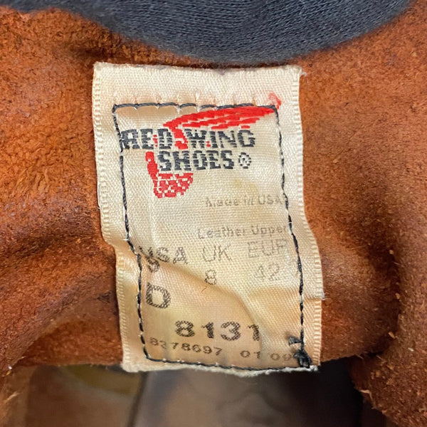 【曜日割引対象外】 レッドウィング RED WING 6 INCH BOOT IRISH SETTER USA製 8131 メンズ靴 ブーツ ワーク ブラウン 27cmサイズ 201-shoes1473 VB