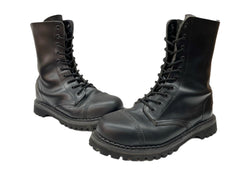 デモニア DEMONIA ROCKY-10 ロッキー スチールトゥ レースアップ パンク ロング シューズ 黒 メンズ靴 ブーツ その他 ブラック サイズ 9M 104S-979